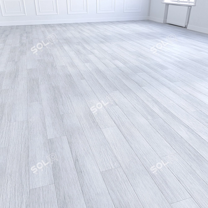 Wooden Floor 3D Model Kit 3D model image 3