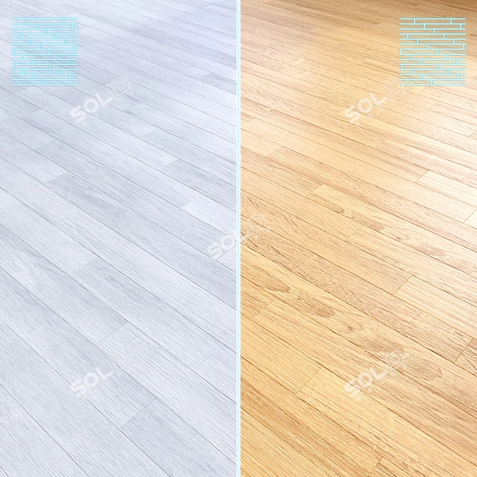 Wooden Floor 3D Model Kit 3D model image 7