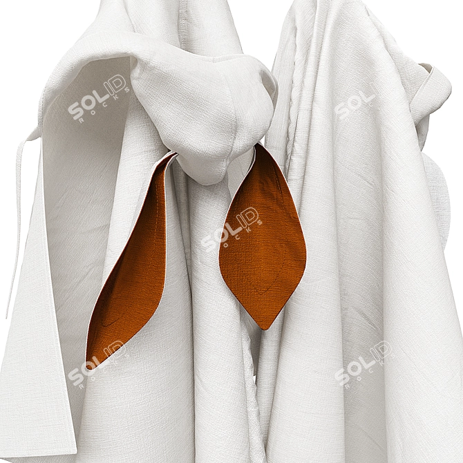  Linen Children's Hooded Towel with Ears 3D model image 2