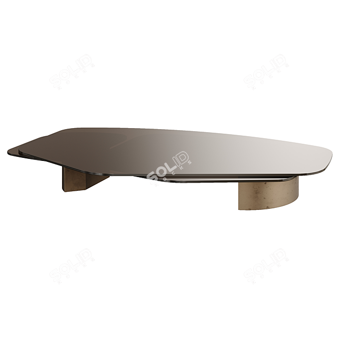 VINCENZO DE COTIIS Glass Table 3D model image 1