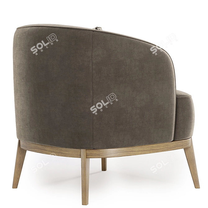 Elegant Megan Armchair in 3 Fab Colors 3D model image 5