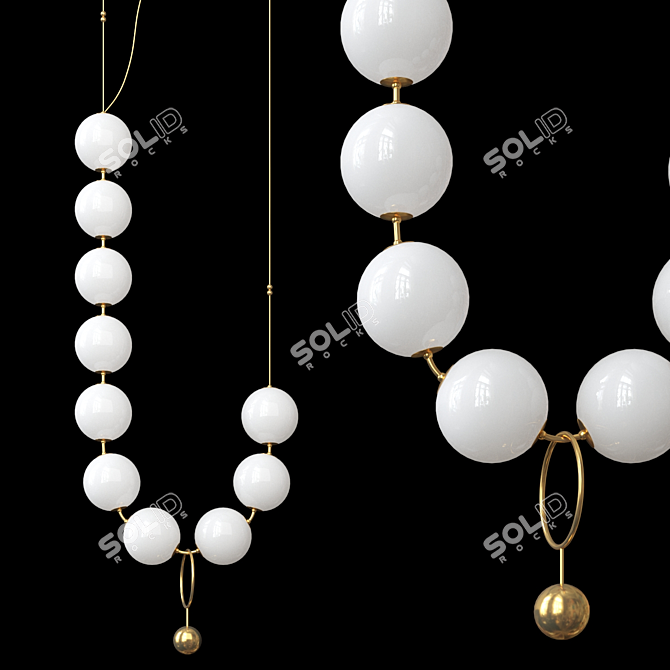 Elegant Coco Chandelier Configuration Art 3D model image 1