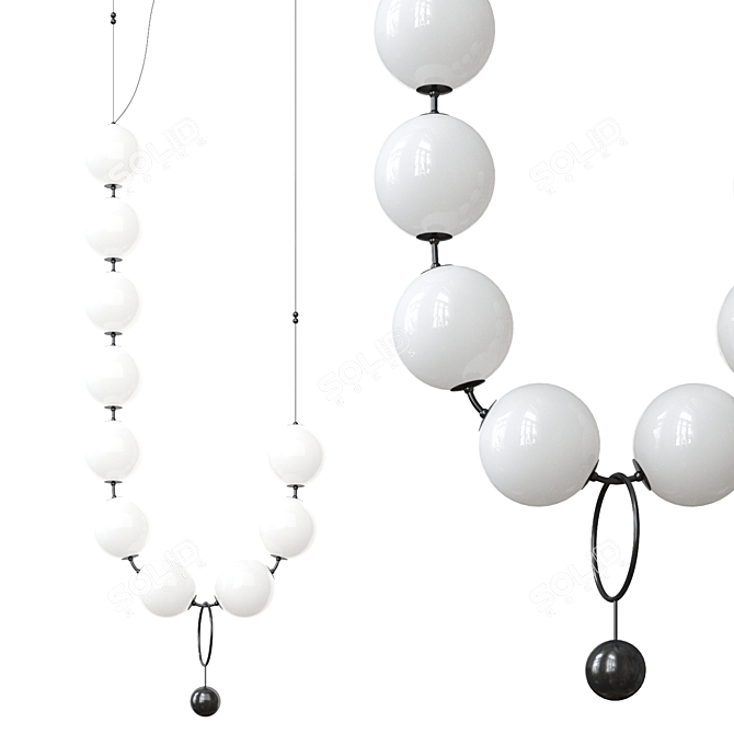 Elegant Coco Chandelier Configuration Art 3D model image 2