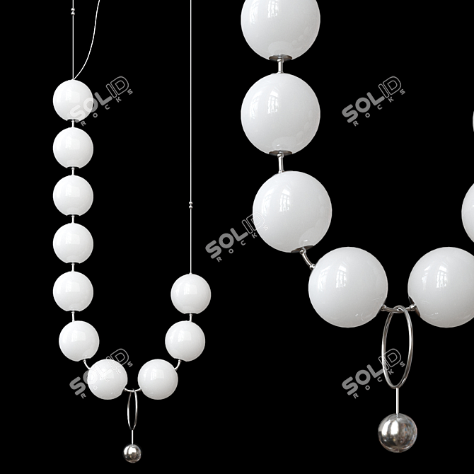 Elegant Coco Chandelier Configuration Art 3D model image 3