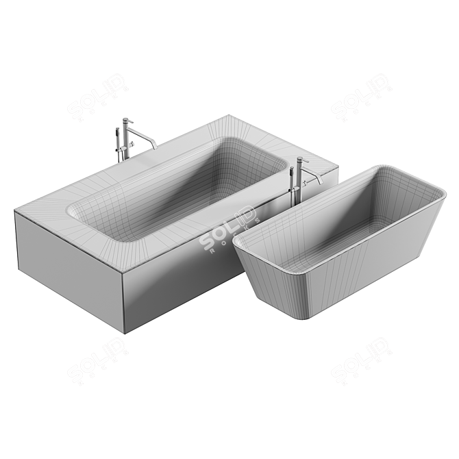 DISENIA EQUAL Bathtubs: Luxurious Elegance 3D model image 2