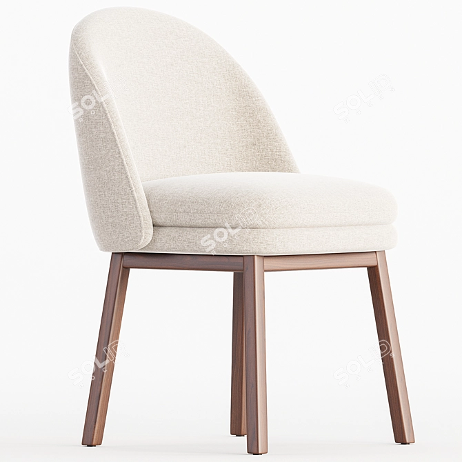 Sleek Wayne Dining Chair 3D model image 2