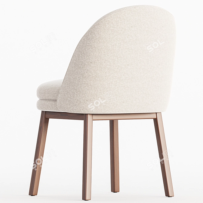 Sleek Wayne Dining Chair 3D model image 3