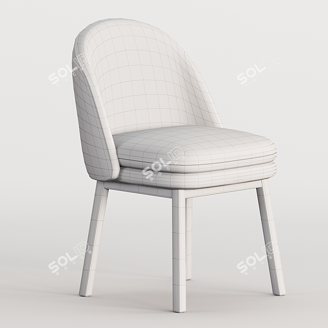 Sleek Wayne Dining Chair 3D model image 5