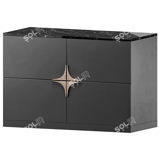 Dorris Cazarina stylish console table 3D model image 1