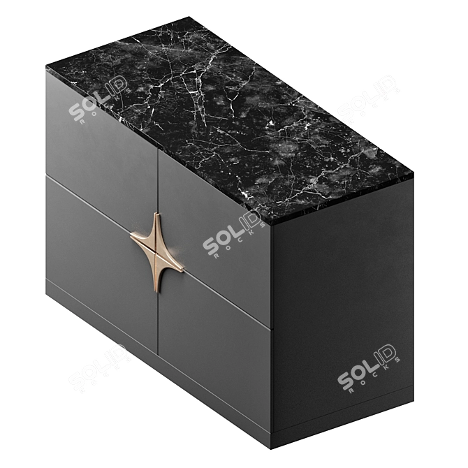 Dorris Cazarina stylish console table 3D model image 2