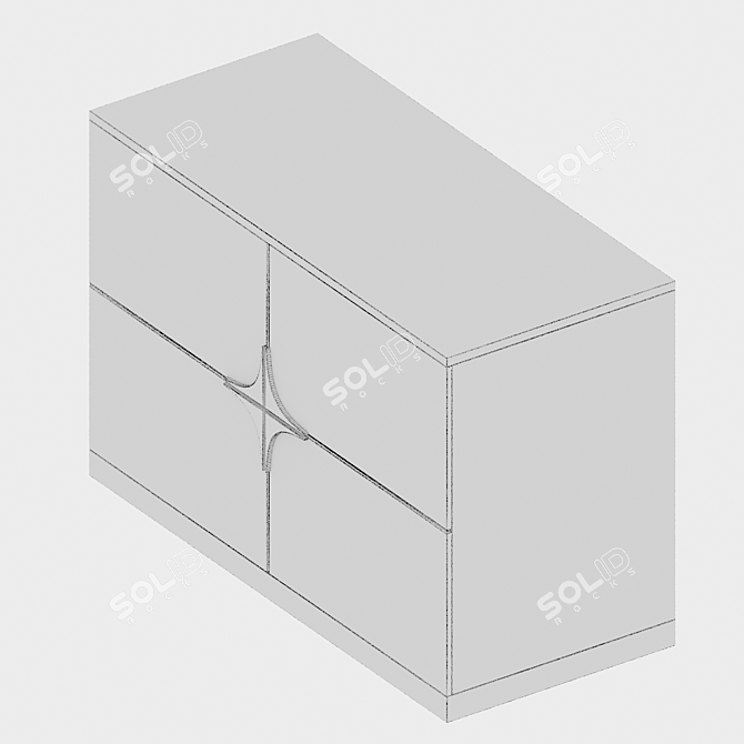 Dorris Cazarina stylish console table 3D model image 3