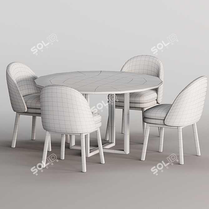 Modern Dining Set 2017 Kit 3D model image 3