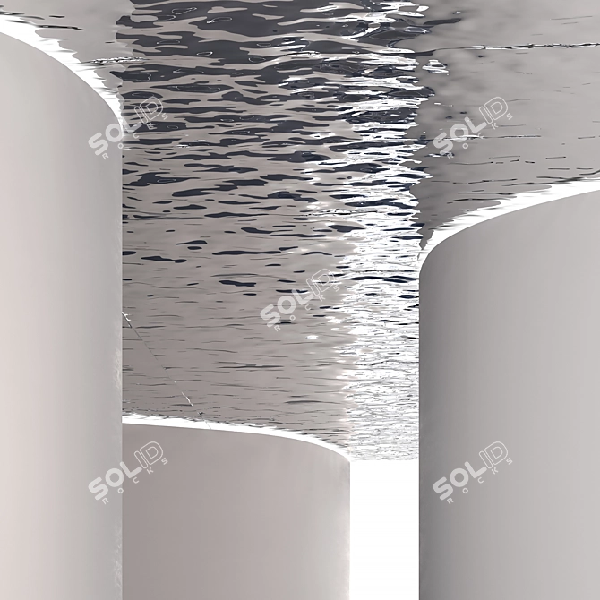 Stainless Steel Water Rippled Sheets 3D model image 2