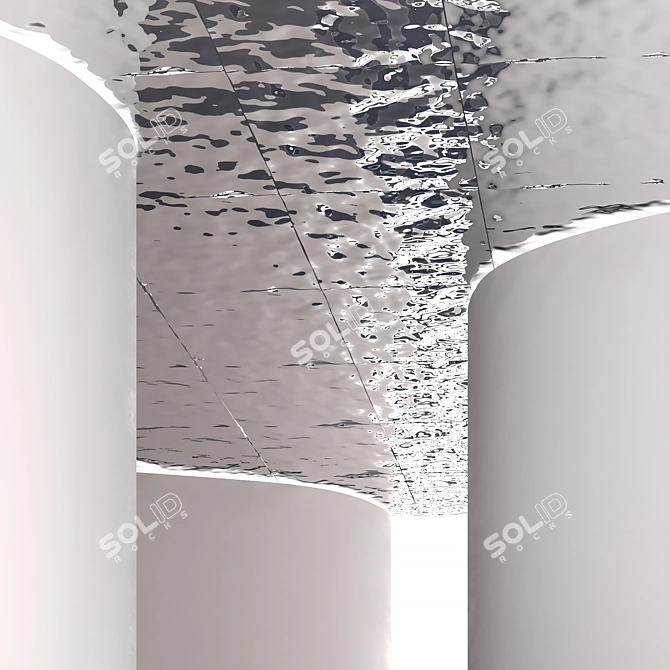 Stainless Steel Water Rippled Sheets 3D model image 4