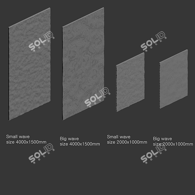 Stainless Steel Water Rippled Sheets 3D model image 5