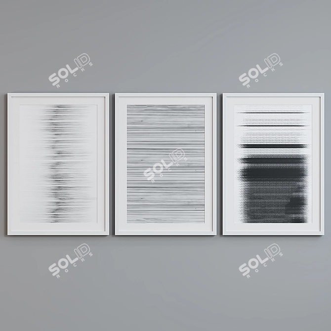  Modern Abstract Picture Frame Set 3D model image 2