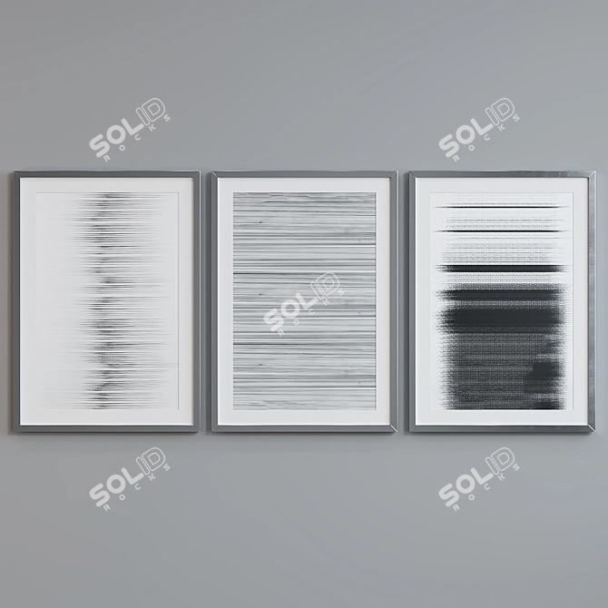  Modern Abstract Picture Frame Set 3D model image 3