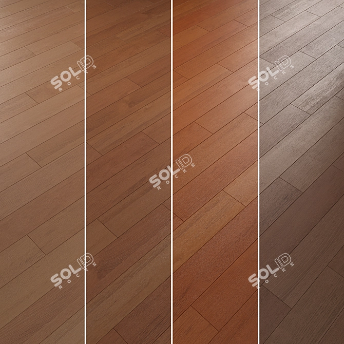 Oak Parquet Flooring Collection 3D model image 5