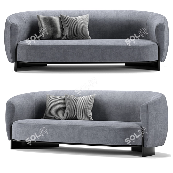 Modern HUG Sofa 3D Model 3D model image 2