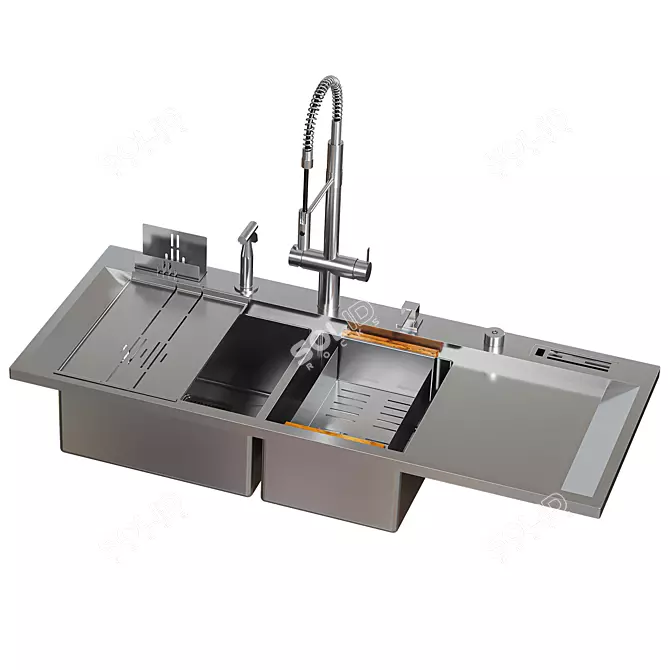 Asras Sink Set Bundle 3D model image 5