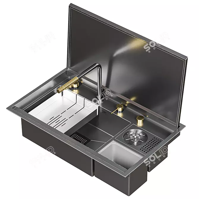 Asras Sink Set Bundle 3D model image 6