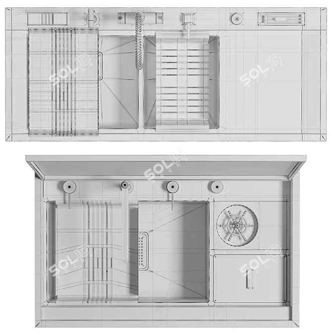 Asras Sink Set Bundle 3D model image 7