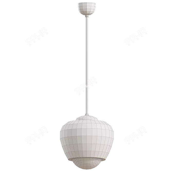  Bauhaus Opaline Pendant Lamp: Modern, Elegant Lighting 3D model image 2