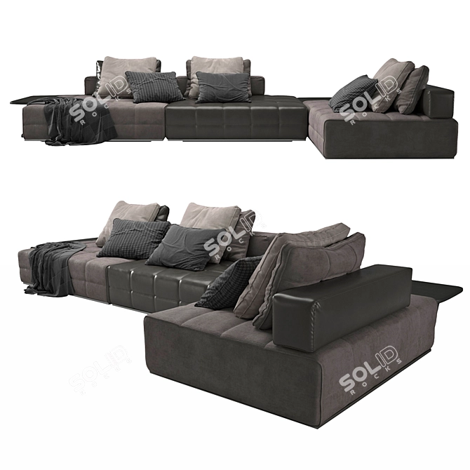 Contemporary Sofa Lawrence "Clan" Minotti 3D model image 1