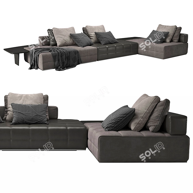 Contemporary Sofa Lawrence "Clan" Minotti 3D model image 2