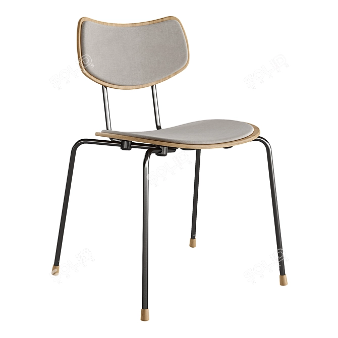 VLA26 Vega Chair: Danish Elegance 3D model image 1