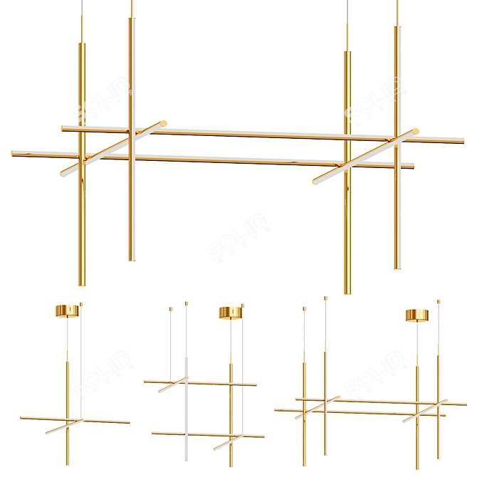 Elegant Coordinates Suspension Light 3D model image 1