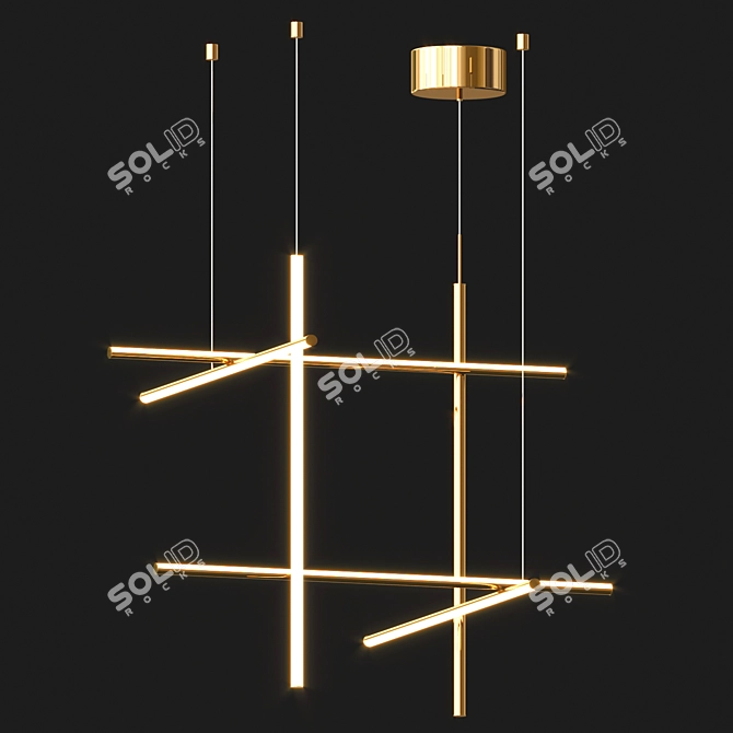 Elegant Coordinates Suspension Light 3D model image 3