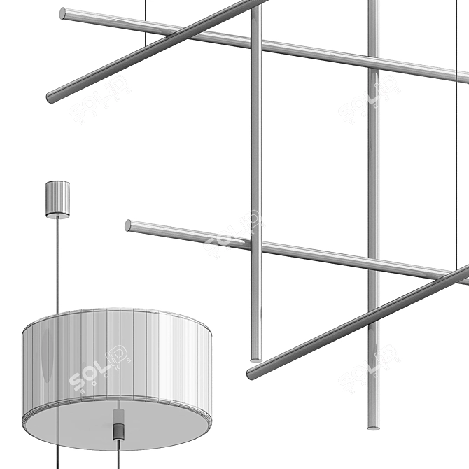 Elegant Coordinates Suspension Light 3D model image 5