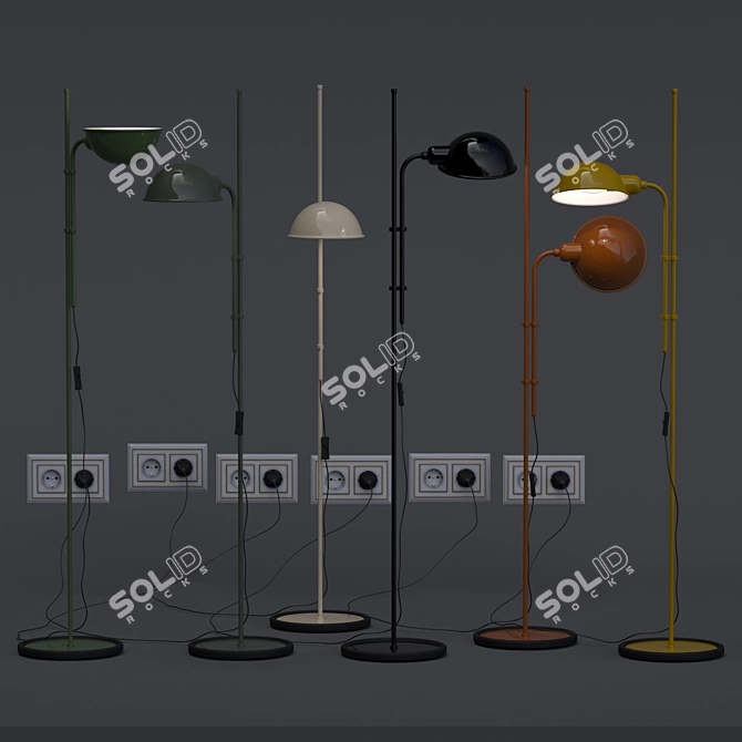 Adjustable Funiculí Lamp with CoronaLight 3D model image 6