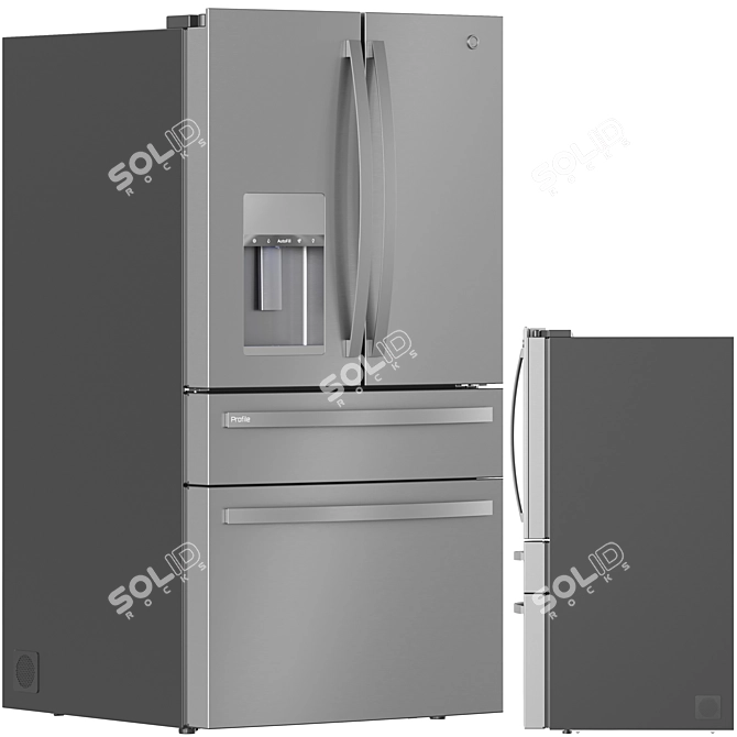 Modern GE Appliance Collection Set 3D model image 4