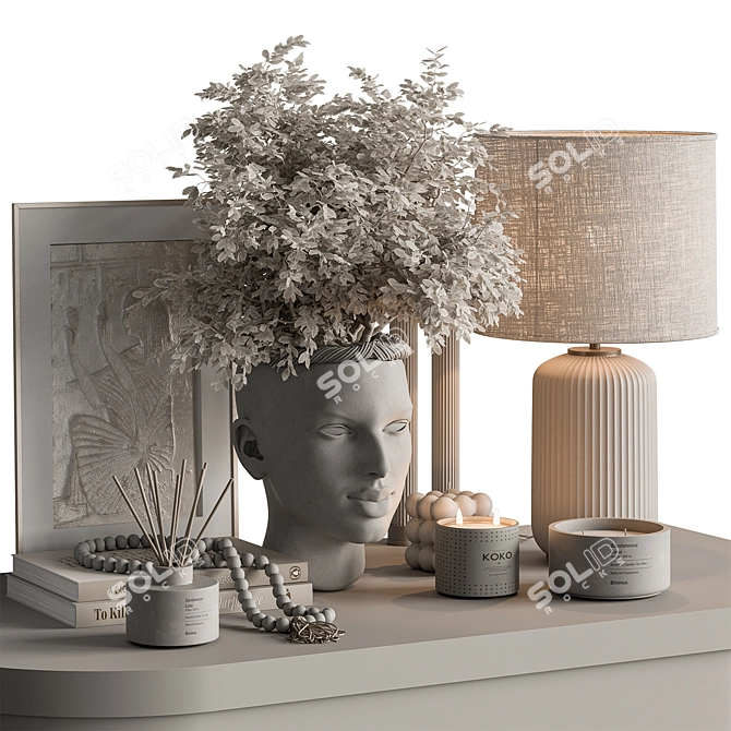  Botanical Charm Decor Set 3D model image 1