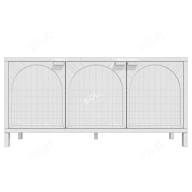 Contemporary Quadro Verna Sideboard 3D model image 2