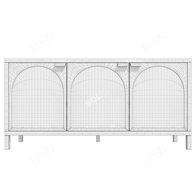 Contemporary Quadro Verna Sideboard 3D model image 3