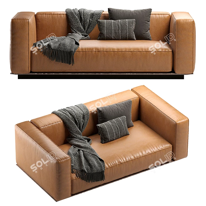 Modern Flexform Grandemare Sofa 3D model image 3