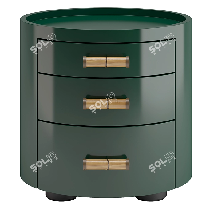 Elegant Rondo Sideboard by Fendi 3D model image 1