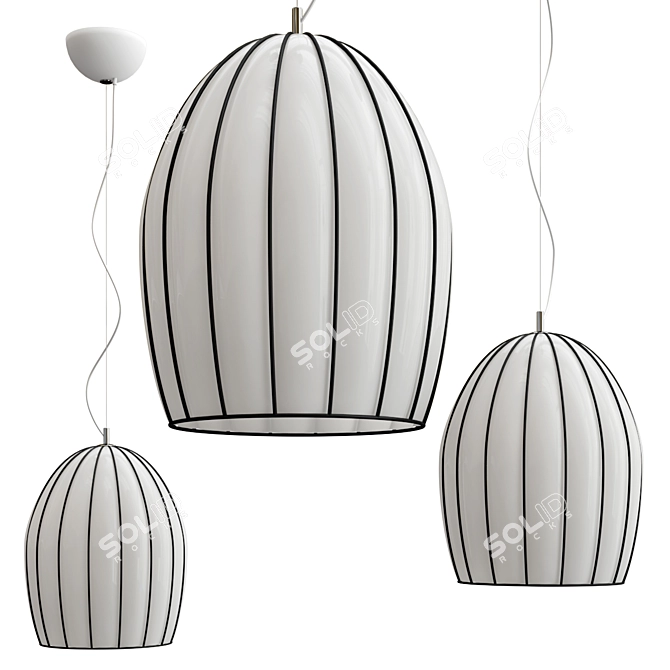 Elegant Salice Pendant Lamp by Siru 3D model image 1
