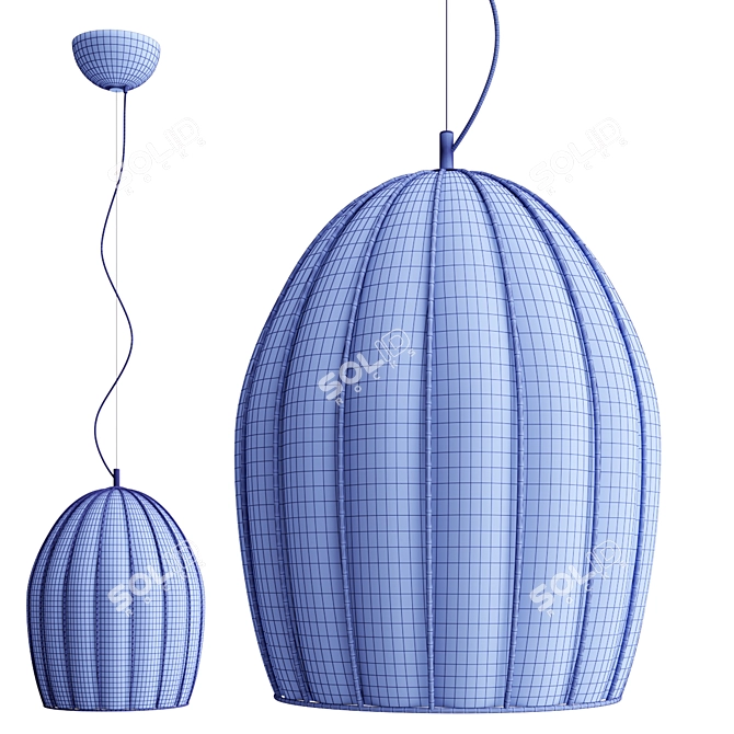 Elegant Salice Pendant Lamp by Siru 3D model image 3