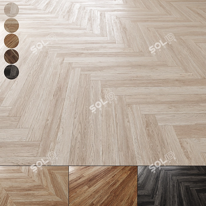 Oak Floor 020 Texture Pack 3D model image 1