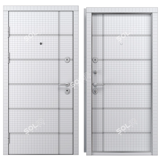 Arizona Metal Entry Door (QDoors) 3D model image 4