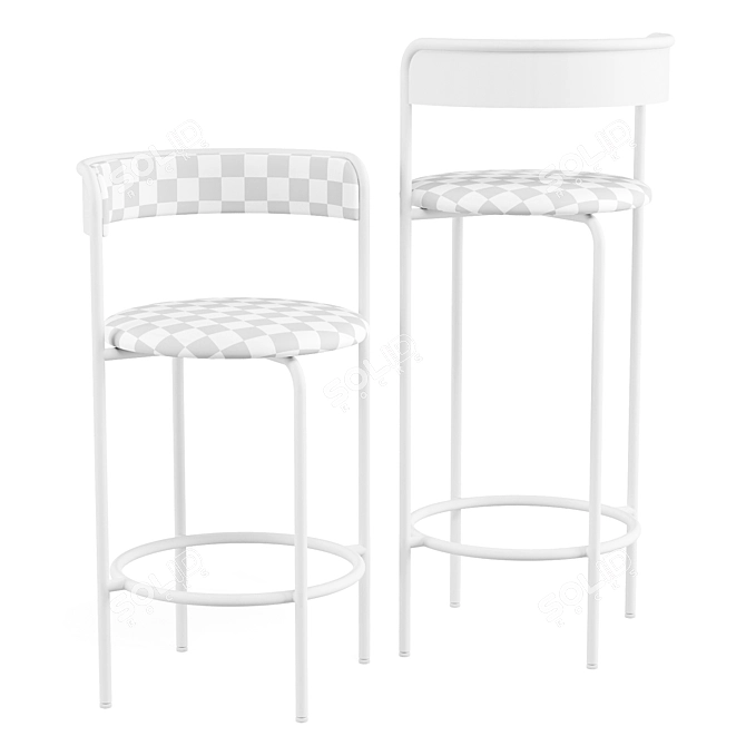 Modernist Ava Stool: Elegantly Functional 3D model image 5