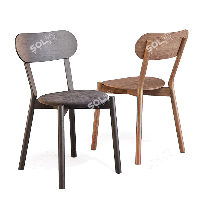 Karimoku Castor Plus Dining Chair 3D model image 1