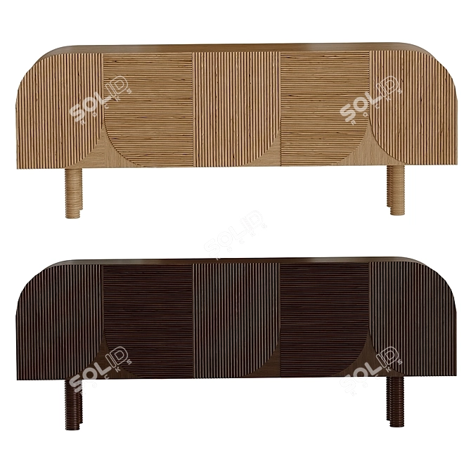 Elegant Palma Cabinet in Muted Tones 3D model image 1