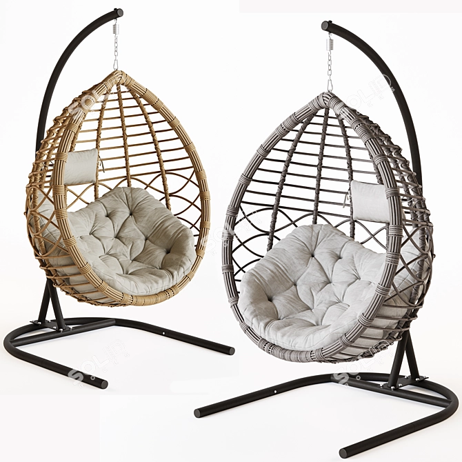 Veil2-LM Hanging Chair Duo 3D model image 1