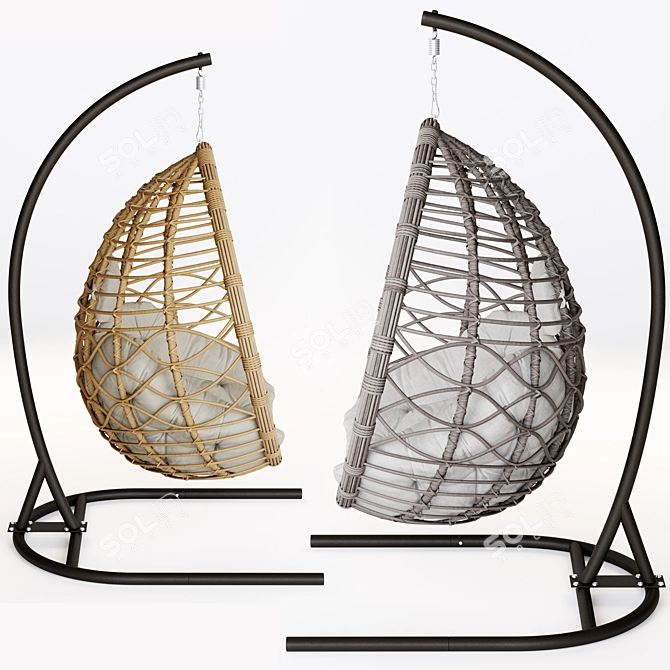 Veil2-LM Hanging Chair Duo 3D model image 3