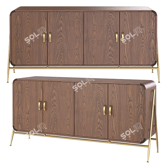 Mallund Cosmorelax Oak Sideboard 3D model image 1